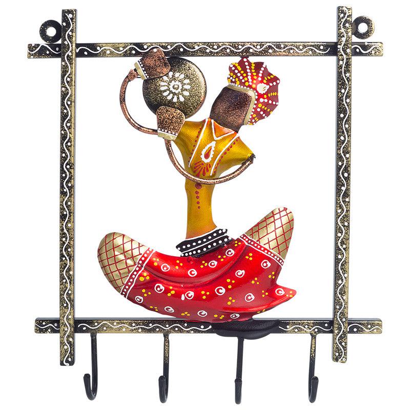 Buy Folk Symphony Handcrafted Key Holder - Red Hooks & Key Holders from Vaaree