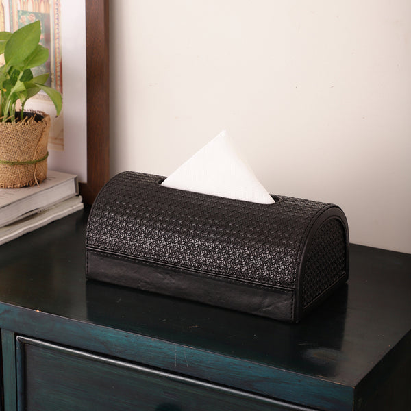 Buy Utra Leather Tissue Holder - Black Tissue Holder from Vaaree