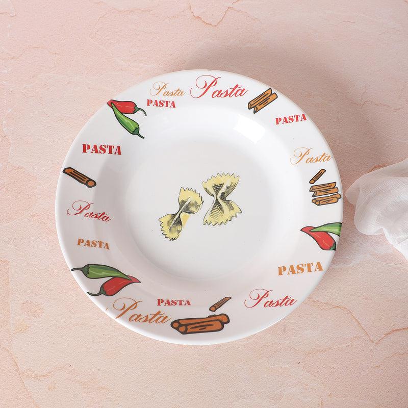 Buy Mirchi Macroni Pasta Plate Pasta Plate from Vaaree