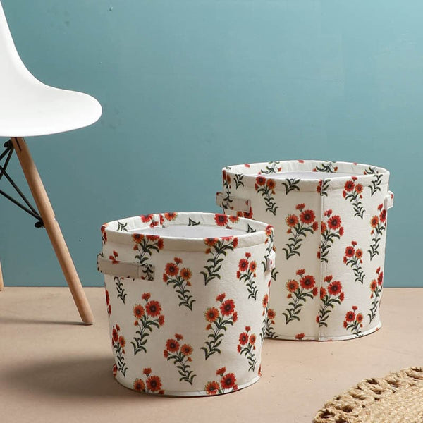 Buy Blossom Space Storage Basket - Set Of Two Laundry Basket from Vaaree