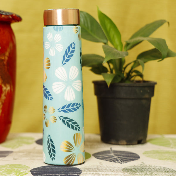 Buy Diva Floral Copper Water Bottle Bottle from Vaaree