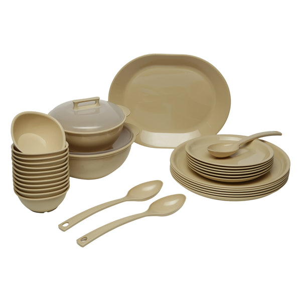 Mihaya Beige Dinner Set (400 ml/1000 ml/2000 ml) - 32 Piece Set - 1