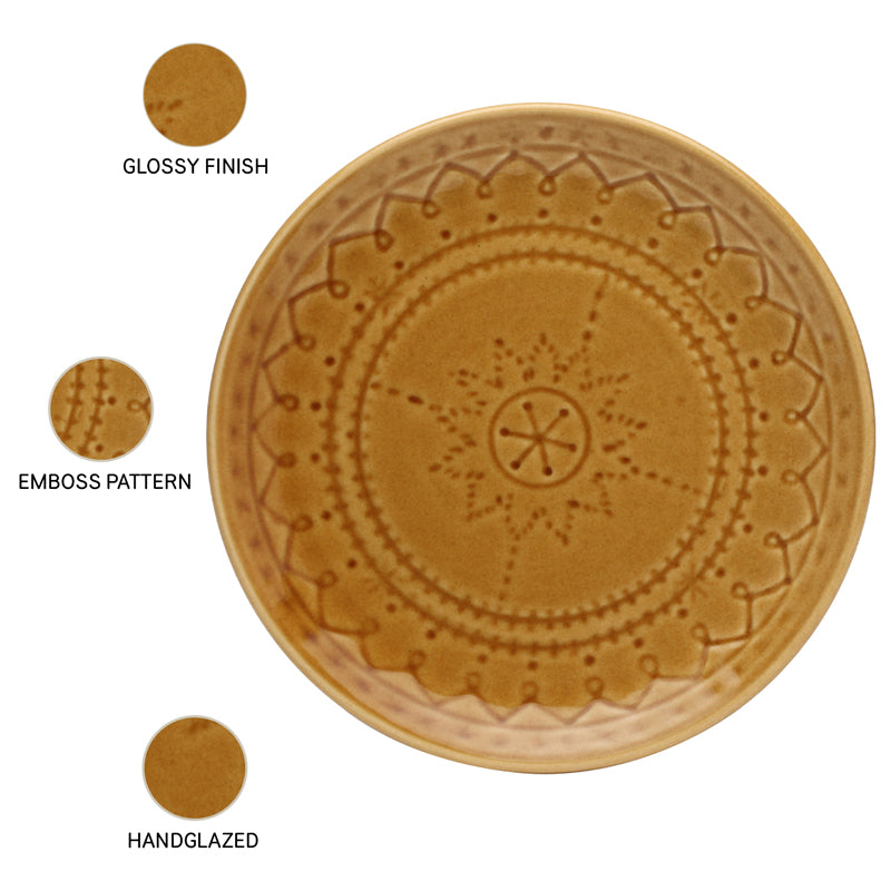 Ekta Dinnerware (Yellow) - Ten Piece Set - 6