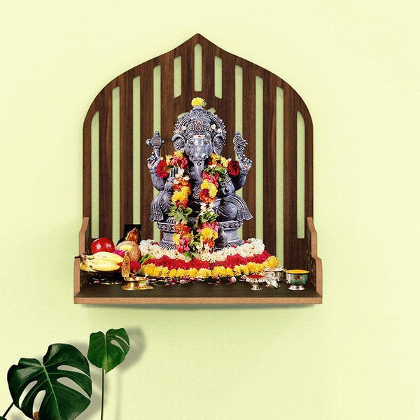 Buy Divine Doorway Religious Wall Shelf - Brown Shelves from Vaaree