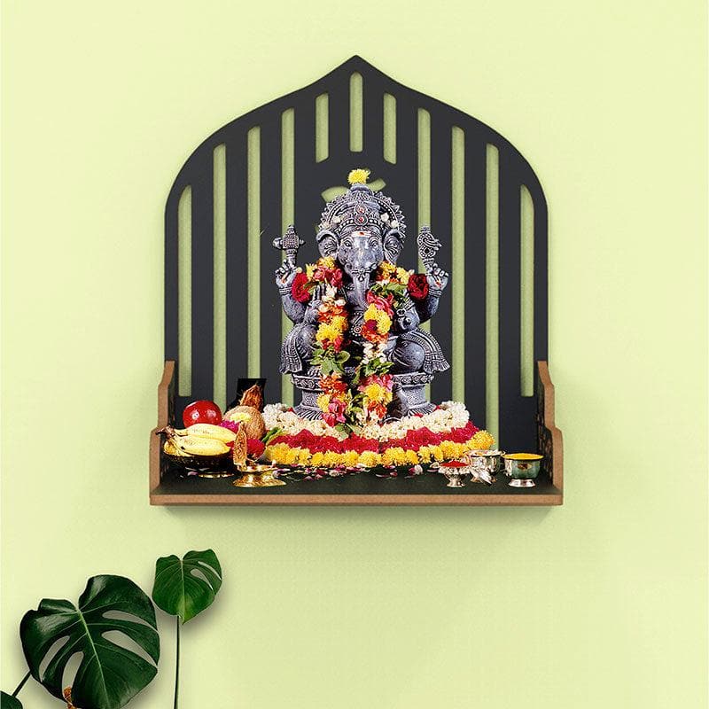 Buy Divine Doorway Religious Wall Shelf - Black Shelves from Vaaree