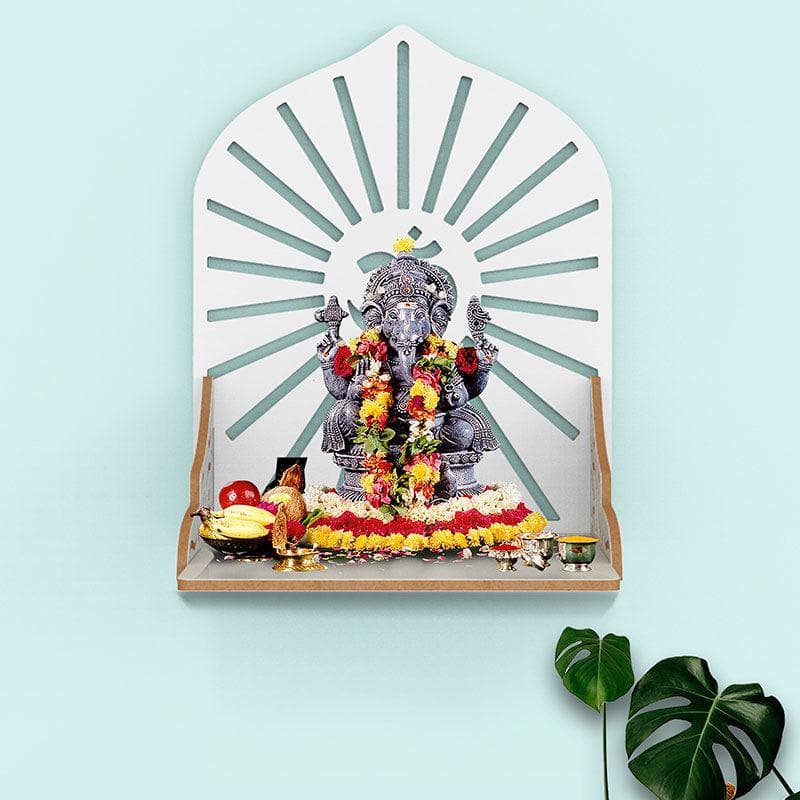 Buy Divine Sanctuary Religious Wall Shelf - White Shelves from Vaaree