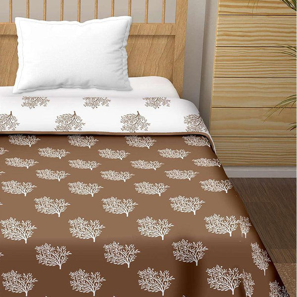 Buy Paalki Reversible Cotton Dohar (Brown) - 180 GSM Dohars from Vaaree