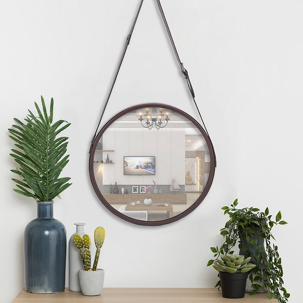 Buy Maku Wall Mirror - Dark Brown Wall Mirror from Vaaree