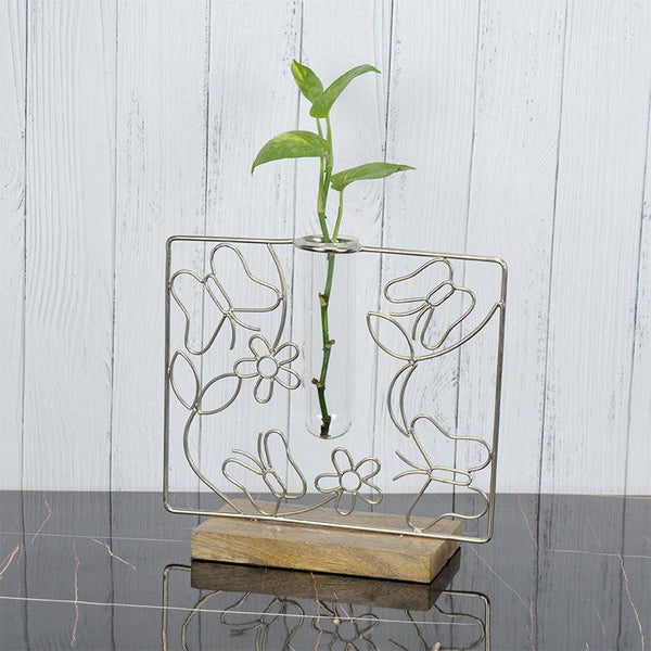 Buy Floro Bask Test Tube Planter - Silver Vase from Vaaree