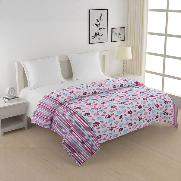 Buy Smera Floral Cotton Comforter (Purple & Blue) - 150 GSM Comforters & AC Quilts from Vaaree