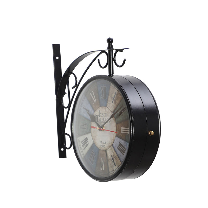 Buy Color Block Double Sided Station Clock Wall Clock from Vaaree