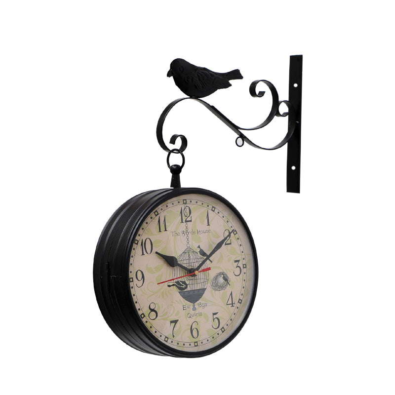 Buy Bird Perch Double Sided Station Clock Wall Clock from Vaaree