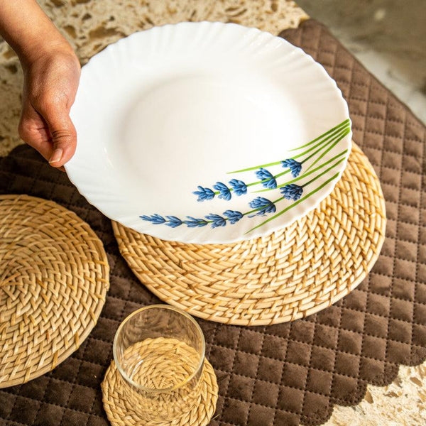 Buy Vrita Twist Rattan Table Mat - Set Of Two Hot Mat from Vaaree