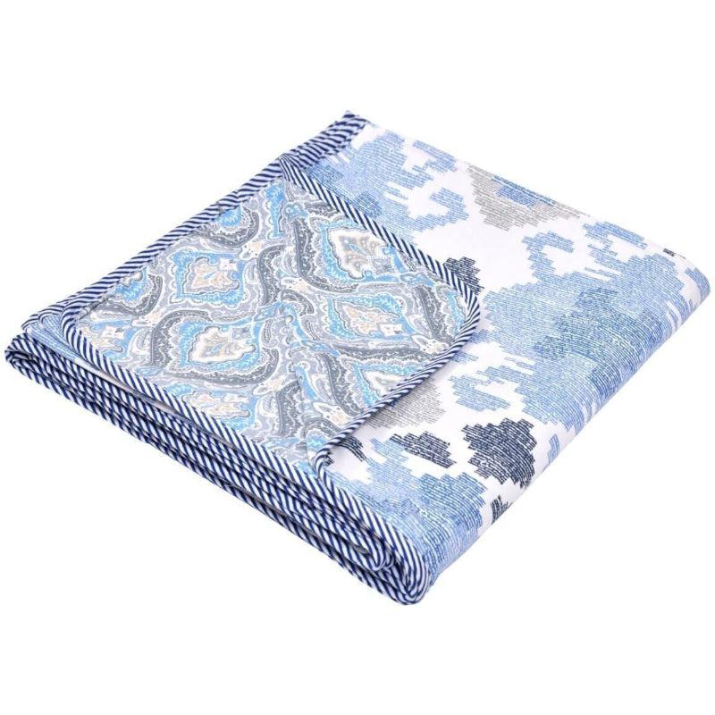 Buy Kapali Astract Reversible Cotton Dohar (Blue) - 180 GSM Dohars from Vaaree