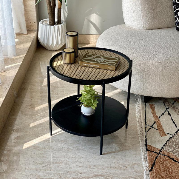 Buy Meha Rattan 2-Tier Accent Table Side & Bedside Tables from Vaaree