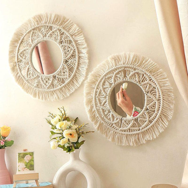 Artisan Gaze Macrame Boho Mirror - Set Of Two - 1