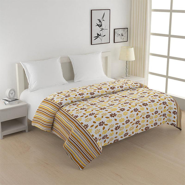 Buy Smera Floral Cotton Comforter (Brown & Yellow) - 150 GSM Comforters & AC Quilts from Vaaree