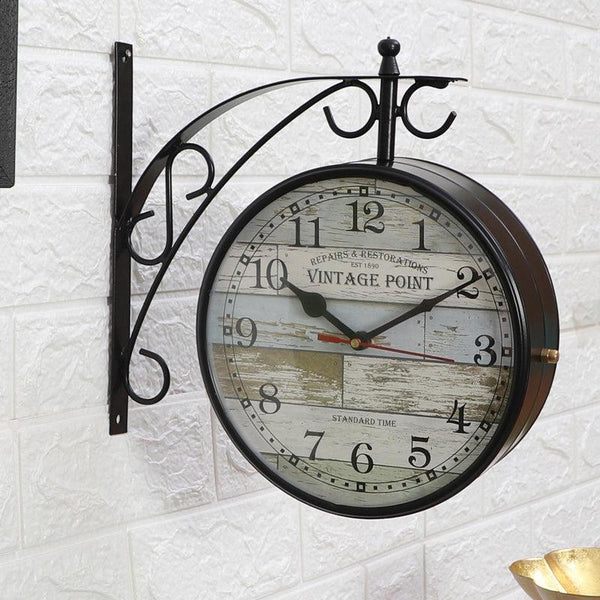 Buy Abstract Double Sided Station Clock Wall Clock from Vaaree