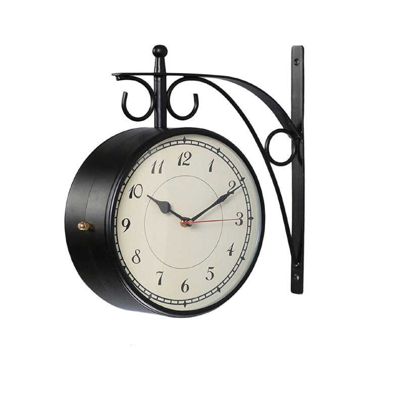 Buy Forma Double Sided Station Clock - Black Wall Clock from Vaaree