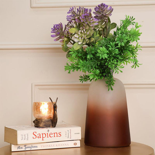 Buy Bria Tall Frosted Glass Vase Vase from Vaaree