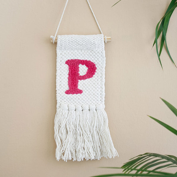 Buy P Monogram Mini Wall Hanging Wall Tapestry from Vaaree