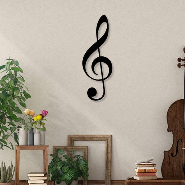 Buy Treble Key Musical Harmony Black Wall Art Wall Accents from Vaaree