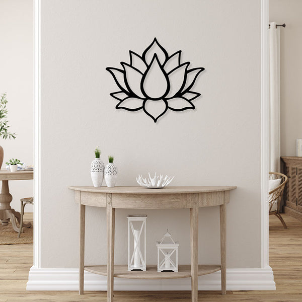 Buy Lotus Black Wall Art Wall Accents from Vaaree