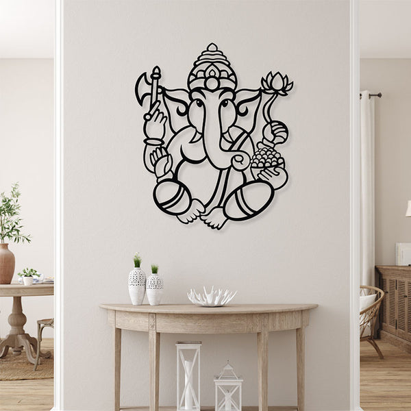 Buy Ganesha Black Wall Art Wall Accents from Vaaree