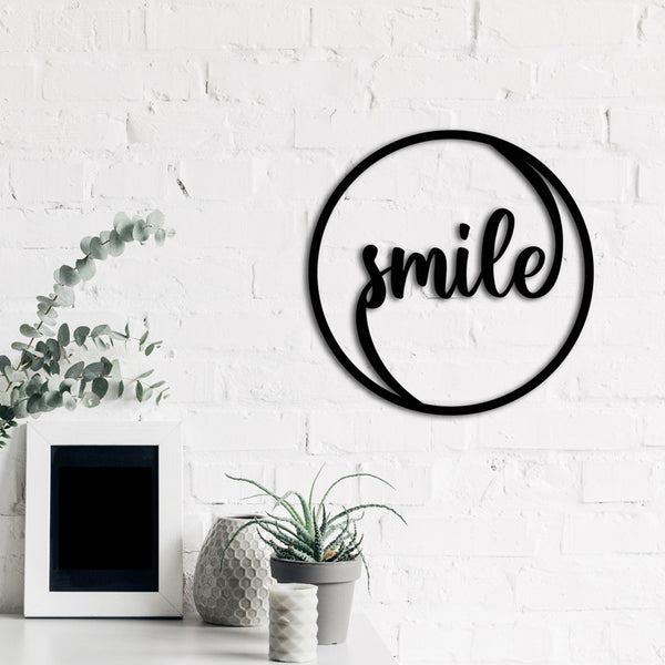 Buy Smile Circle Typography Wall Art Wall Accents from Vaaree