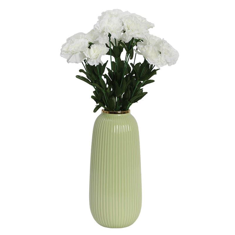 Buy Faux Carnation Bunch (White) - Set Of Two Artificial Flowers from Vaaree