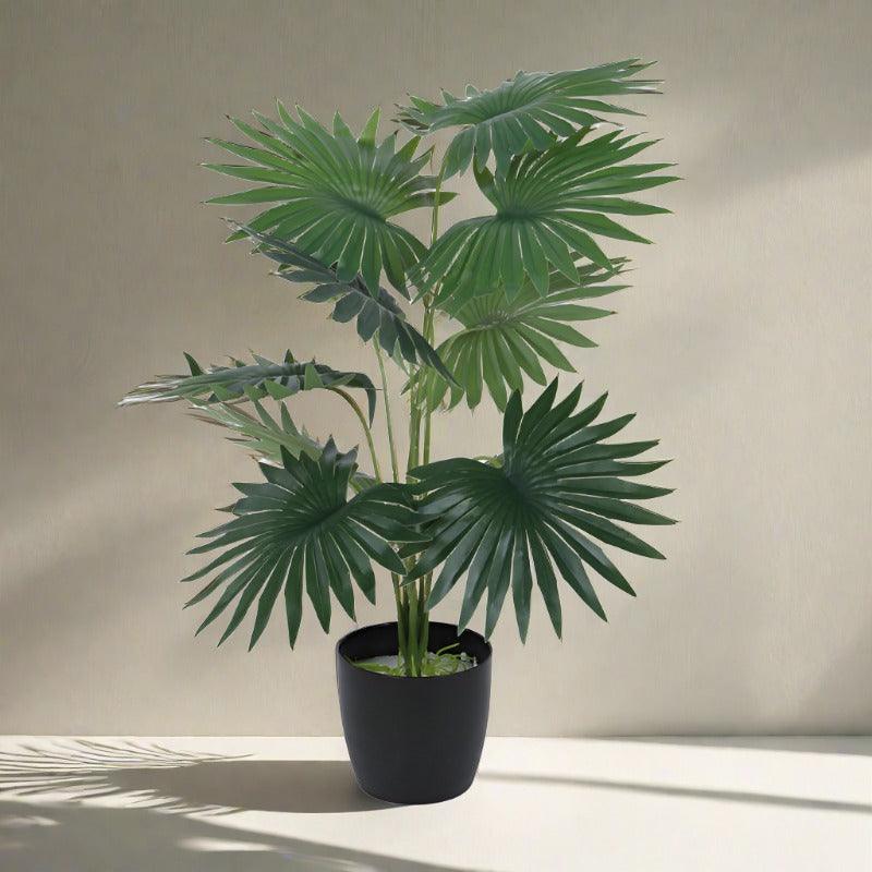 Buy Faux Mini Tropical Palm Plant With Pot - 55 cms Artificial Plants from Vaaree