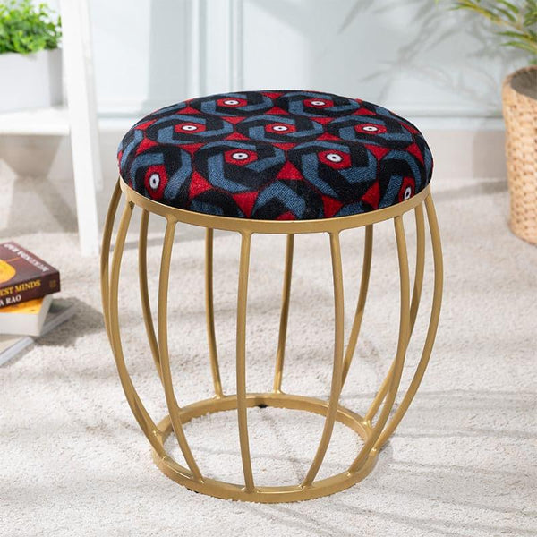 Buy Sanchora Cage Velvet Stool Benches & Stools from Vaaree