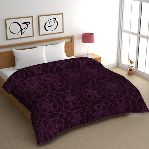 Buy Cozy Cocoon Acrylic Wool Blanket (Wine) - 380 GSM Comforters & AC Quilts from Vaaree