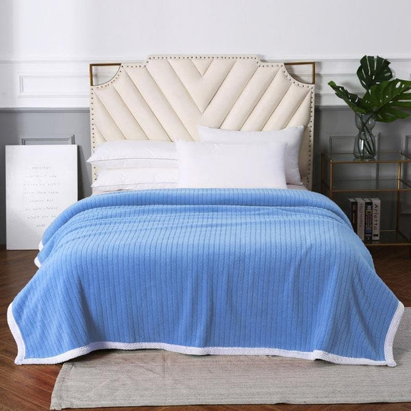 Buy Idyllic Snigu Blue Polyester Blanket Blankets from Vaaree