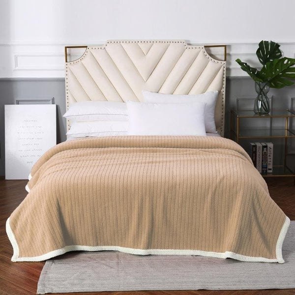 Buy Idyllic Snigu Brown Polyester Blanket Blankets from Vaaree