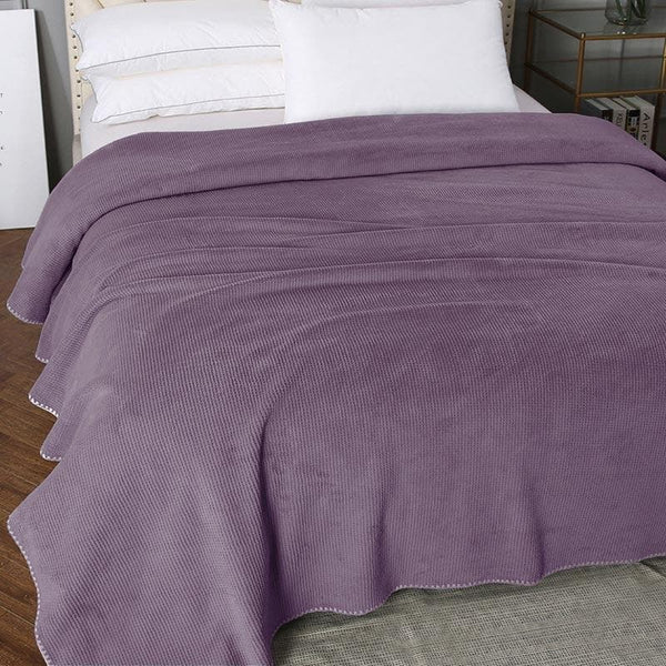 Buy Idyllic Snigu Mauve Polyester Blanket Blankets from Vaaree