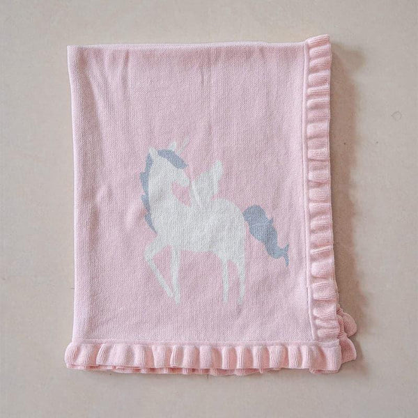 Buy Unicorn Knitted Cotton Blanket Blankets from Vaaree