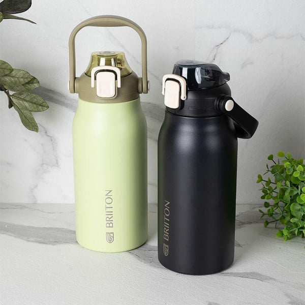 Buy Hydro Harmony 1300 ML Hot & Cold Thermos Water Bottle (Green & Black) - Set Of Two Bottle from Vaaree