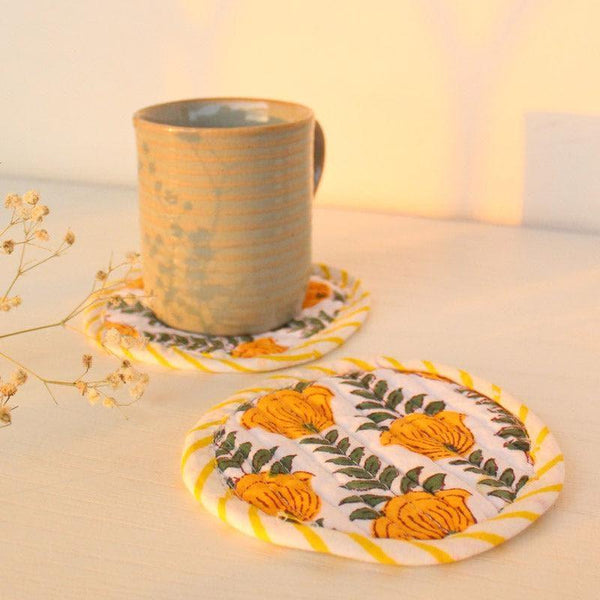 Buy Daffodil Garden Coaster - Set Of Four Coasters from Vaaree