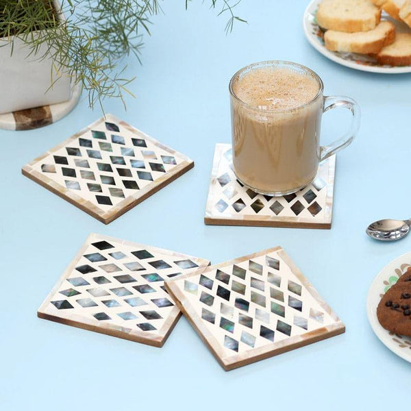 Buy Inaly Diamond Coaster - Set Of Four Coasters from Vaaree