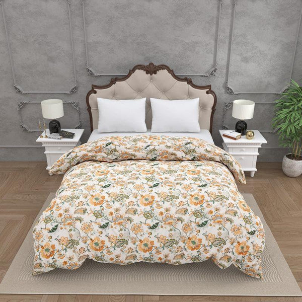 Buy Nazira Printed Cotton Comforter (Orange) - 200 GSM Comforters & AC Quilts from Vaaree