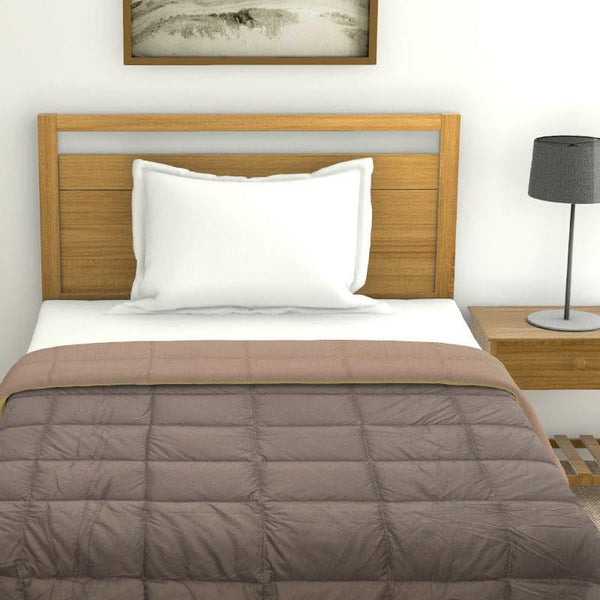 Buy Nova Grided Polyester Comforter (Brown) - 120 GSM Comforters & AC Quilts from Vaaree