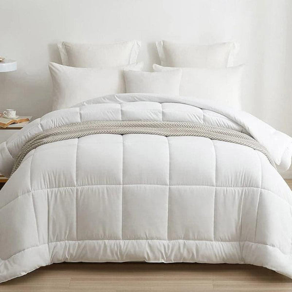 Buy Nova Grided Polyester Comforter (White) - 120 GSM Comforters & AC Quilts from Vaaree