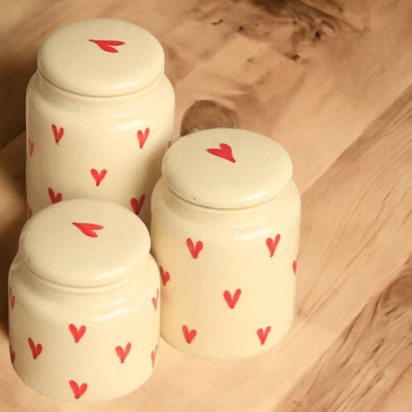 Buy Nikola Love Jar - Set Of Three Container from Vaaree