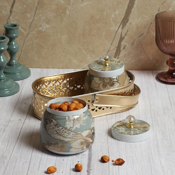 Buy Reva Ethnic Basket With Jar - Set Of Three Container from Vaaree