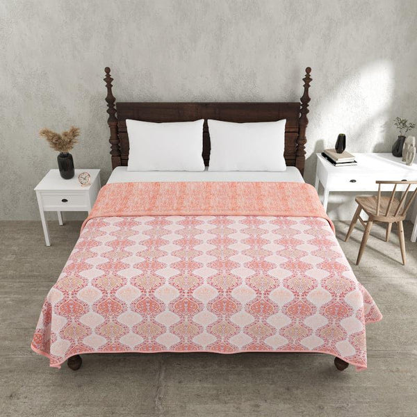 Buy Madro Ethnic Cotton Dohar (Peach) - 150 GSM Dohars from Vaaree