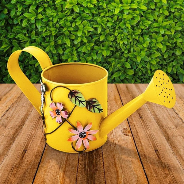 Buy Twined Floral Water Can - Yellow Garden Tools from Vaaree