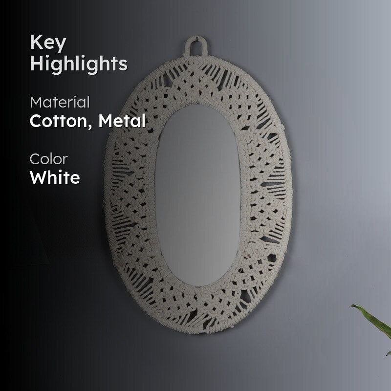 Soulfully Boho Macrame Wall Mirror - 2