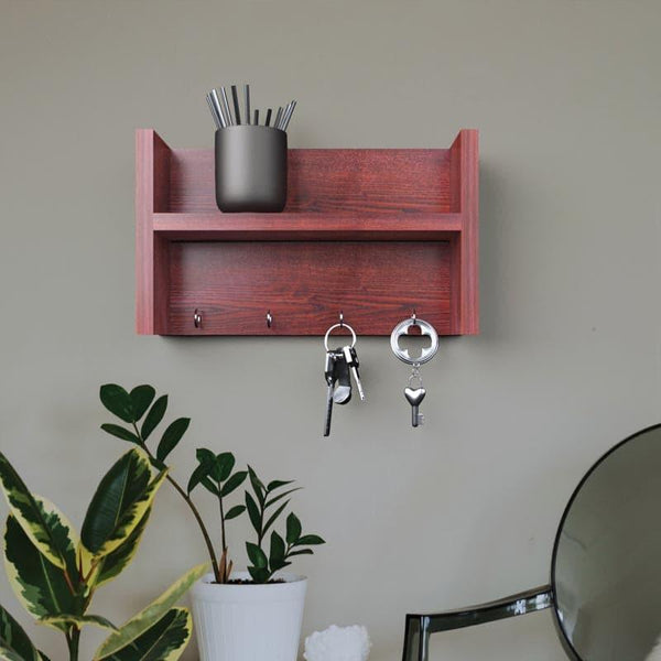 Buy Rumi Wall Shelf - Maroon Hooks & Key Holders from Vaaree