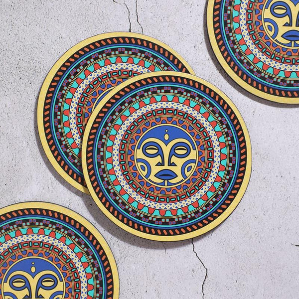 Buy Mantra Maori Mandala Trivet - Set Of Four Hot Mat from Vaaree